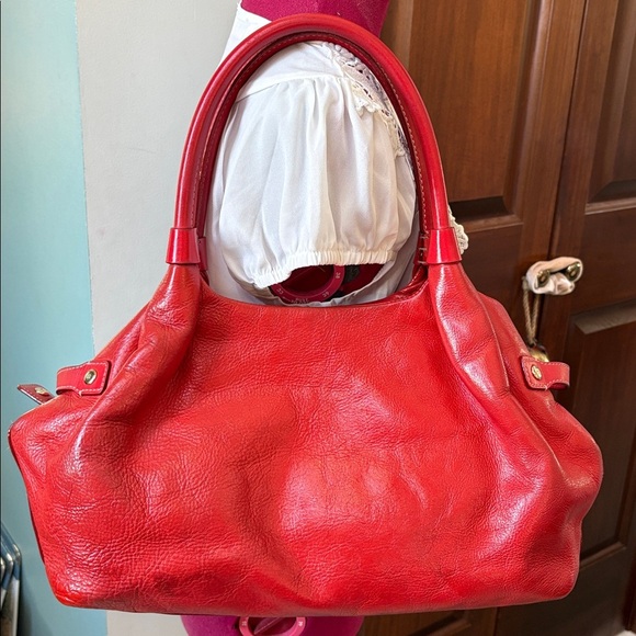 Kate Spade  Satchel   Shoulder bag beautiful pebbled, leather in red orange - Picture 15 of 17